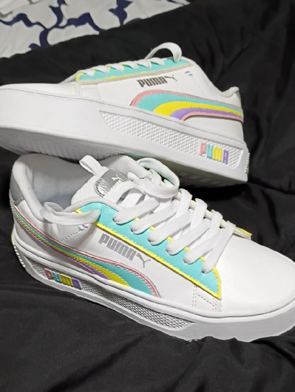 Custom Hand Painted Puma For Women.One Of A Kind .Customs  By Lisa